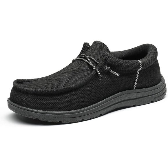 〽️Men\'s Black Bruno Marc Arch Support Casual Loafers Comfortable Boat Shoes main image 4